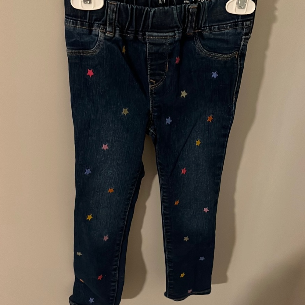 Baby Gap girls embroidered jeggings